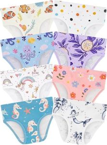 BliBliTaTa Girls' Underwear,Soft Cotton Tagless Panties for Toddlers' & Little Kids Comfort,Breathable Briefs in Sizes 18-24 Months,2T,3T,4T,5T,6T,7,8,10,12 Years Old,8-Pack Coral-18-24-Months