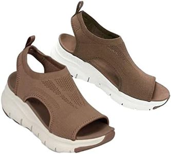 Women's Orthotic Sport Sandals, Summer Washable Slingback Orthopedic Slide Sport Sandals Casual Wedge Sandals Slippers