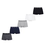 Reebok Men's Trunk Boyes 5pk Black/White/Grey/Navy/Charcoal Marl, Large (Pack of 5)