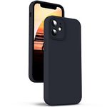 Supdeal Liquid Silicone Case for iPhone 12, [Camera Protection] [Anti Fingerprint] [Wireless Charging] 4 Layer Phone Case Protective Cover, Built-in Microfiber Case Cover, 6.1",Black