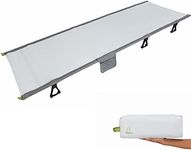 ATEPA Ultralight Folding Cots Camp Backpacking Lightweight Compact Portable Sleeping Bed for Adults for Outdoor Travel, Lawn, Mountaineering, Hiking (4.2 lbs), 75 × 25× 4.7 inches, LIGHTGREY