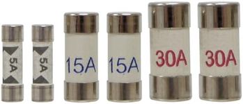 Consumer Unit Fuses UK Mixed 6 Pack - 2 x 5 Amp 15 Amp and 30 Amp - BS1361 5A 15A 30A - For Fuses Carriers