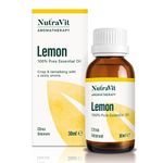 NutraVit - Italian Lemon Oil | 100% Pure Lemon Essential Oil - 30ml - Therapeutic Grade Aromatherapy Oil - Diffuser, Humidifier, Skin, Mood & Cleaning