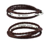 Fashionable ID Medical Alert Bracelet for Women and Girls with Free Engraving, Choose Quality, Stylish Custom Made in Sterling Silver Personalized with Genuine Leather in Your Colour of Choice