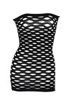 ds. distinctive style Fishnet Lingerie Women Bodysuit Strapless Nightwear One Size Chemise for Lady for Women (Black)