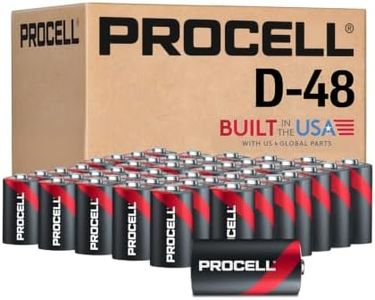 PROCELL D Cell Long-Lasting Alkaline Batteries (48 Pack) Built in the USA, 10-Year Shelf Life, Bulk Value for All Professional Devices - D Batteries Bulk Pack
