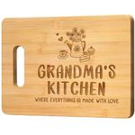 Pandasch Grandma Birthday Gifts, Best Mothers Day or Birthday Gifts for Grandma from Grandchildren - Unique Engraved Bamboo Cutting Board - Thoughtful Kitchen Gifts for Nana Grandmother