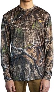 HOT SHOT Men’s Camo Hunting Long Sleeve Shirt – Quick Dry Performance Shirt, Mo Country Dna, X-Large