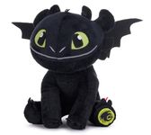 Train Your Dragon 12 Inch Sitting Toothless Lightfury Soft Plush Toy (TOOTHLESS)