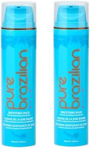 Pure Brazilian Silk Smoothing Balm with Keratin, Hydrolyzed Silk & Coconut Oil, Anti-Frizz, Nourishing & Strengthening, Salon-Quality Treatment, Pack of 2, 6.78 Oz