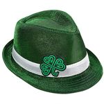 Rhode Island Novelty RI Novelty Adults Saint Patricks Day Irish Celtic Shamrock Fedora Hat Costume Accessory