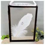 BABY FEET Print Feather Frame. Baby Loss Sympathy Floating Frame. Personalised Angel Memorial Memory Stillborn