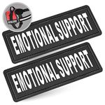 Emotional Support Patch with Hook Back and Reflective Lettering for Emotional Support Animal Vests (Emotional Support, Large - 2" x 6")