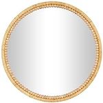 Deco 79 Bamboo Wrapped Wall Mirror 