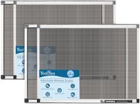 Yoochee Expandable Window Screen, 2 Pack Adjustable Window Screen(18" H x 25" - 49" W) - Large Replacement Window Screens with Frame, Durable Replacement Screen for Window