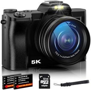 5K Digital Camera WiFi Autofocus Vlogging Camera for YouTube 48MP Camera for Photography and Video, 3.5" Screen Travel Camera with UV Filter, Anti-Shake,16X Digital Zoom,32GB SD Card,2 Batteries