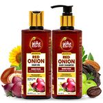 THE INDIE EARTH ADVANCED RED ONION DAILY HAIR CARE SUPERSAVER COMBO PACK WITH RED ONION HAIR OIL 300 ml + RED ONION SHAMPOO 300 ml