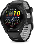 Garmin Forerunner 265 Running Smartwatch, Colorful AMOLED Display, Training Metrics and Recovery Insights, Black and Powder Gray