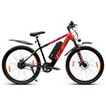 NINETY ONE ZX | Electric Cycle | 10.4Ah Battery | 27.5T | 91 Tuf Shox Front Suspension 80mm Travel | 250 Watt IP65 BLDC Motor | 85% pre-Assembled | 2 Years Battery Warranty | Black Red