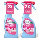 Febreze Fabric Refresher, Water-Based Formula Fabric Spray, Laundry Scent Boosters - 1 x Blossom & Breeze, 1 x White Jasmin Scents 375ml - Pack of 2 - Air Freshener