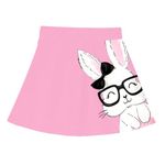 KYDA KIDS®Girls Cotton Printed Skirt Attached with Inner Lycra Shorts(Pack of 1) Baby Pink