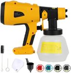 Cordless Paint Sprayer Gun for DeWalt 20V Max Battery,Wireless Electric Sprayer Gun,Spray Paint Gun with 1000ml Large Container, Ideal for Cabinets, Fence, Walls, DIY Works（Battery Not Included）