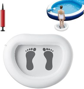 HXDOGSP Inflatable Foot Bath Basin: Foldable Foot Soaking Bath Tub with Pump for Water Slide Pool Entry, Portable Foot Wash Basin for Swimming Pools, Outdoor, Beach