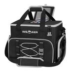 NSMEER 60 Cans/45L Large Soft Side Cooler with Hard-Bottom 100% Leak-Proof/Portable/Insulated/Collapsible Lunch Cooler Bag/Glaciere for Camping,Beach,Picnic,Grocery Shopping,Road Trip