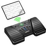 LEKATO Bluetooth Page Turning Pedal, Wireless Page Turner, Rechargeable Footswitch for Phone, Tablets, Portable Foot Pedal for Playing Instruments or Prompting
