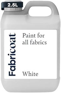 Fabricoat - Fabric Paint for Furniture - 85 oz / 2.5L White - Restore or Change the Color of Couches, Chairs, Upholstery, Soft Furnishings, Car Interiors, Clothing, & Footwear
