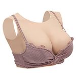 KUMIHO Silicone Breastplate Realitic Breastform Round Collar with Hollow back for Crossdresser Transgender Mastectomy Prosthesis Enhancer B-G CUP