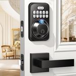 Zowill Fingerprint Door Lock, Keypad Door Lock with 2 Handles, Keyless Entry, Auto Lock, Anti-Peeping Password, Electronic Smart Deadbolt, Front Door Handle Sets for Homes, Apartments, Easy to Install