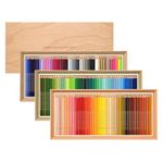 Holbein Artists' Coloured Pencil Set Wooden Box 150 Colours for Drawing Art