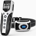 Brapezie Dog Training Collar with Remote 2000ft - Shock Collar for Large Dog - 5 Training Modes, 16 Levels Safe Shock, 100% Waterproof Bark Collar for Small, Medium and Large Dogs(11~120 lbs)