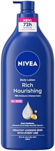 NIVEA Rich Nourishing Body Lotion (625ml), Rich 72H Hydration Moisturiser for Dry Skin Made with Deep Moisture Serum and Almond Oil, Extra Large NIVEA Body Lotion