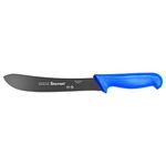 Starrett Professional Stainless Steel Chefs Steak Knives Narrow Curved Profile - 8-inch (200mm) - Blue Handle