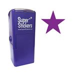 SuperStickers Pre Inked Star Stamp for Teachers in Purple, 28mm