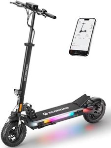 ECOROAD Electric Scooter Adults ES6, 1000W Motor & 31MPH Portable E-Scooter, Up to 31 Miles Range, 10" Off-Road PneumaticTires, Dual Suspension & Brakes System, RGB Lights & APP Control