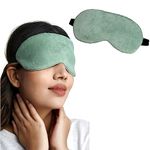 Misamo Enterprise Silk Eye Mask For Men Women With Adjustable Strap & Blindfold With Elastic Strap/Headband, Soft Eye Cover Eyeshade For Night Sleeping, Travel, Nap (Aqua Green)