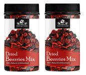 NATURE YARD Berries mix - 500 gm - Mix of Dried Cranberry, Blueberry, Goji berry & Strawberry Dry fruits - Antioxidant rich berry (2 * 250)