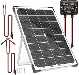 SOLPERK 30W Solar Battery Charger Solar Battery Maintainer + Upgrade 10A MPPT Charge Controller + Adjustable Mount Bracket for Car RV Boat Motorcycle,12V Solar Panel Kit Trickle Charging