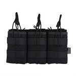 OneTigris Open-Top Triple Mag Pouch DD07 for M4 M14 M16 AK47 AK74 G36 Magazines(Black)