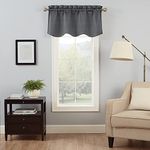 Eclipse Canova Blackout Window Valance, 42" x 21", Charcoal