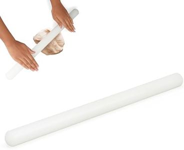 Kurtzy Polyethylene Rolling Pin - 50cm / 20 Inches - Large Non-Stick Professional French Roller - Smooth Tapered Baking Cylinder for Fondant, Pizza Dough, Pie Crust, Cookie, Pastry & Pasta
