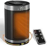 Space heater, 1500W Space Heater Portable ceramic heater energy efficient, 12H Auto-Off Programmable Quiet Space Heater for Indoor Bedroom Living Room