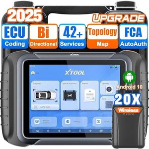 XTOOL D8W Wireless Bidirectional Scan Tool, 2025 OBD2 Scanner with Topology, FCA AutoAuth, 3-Year Updates, ECU Coding, PMI, 42+ Resets, Full Diagnostic Scanner for Car, Crankshaft Relearn, CAN FD/DoIP