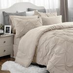 Bedsure Full Size Comforter Sets - Bedding Sets Full 7 Pieces, Bed in a Bag Beige Bed Sets with Comforter, Sheets, Pillowcases & Shams