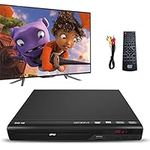 DVD Player for TV, EVD Player DVD Players with AV Output VCD Player USB Multifunction DVD Player with Remote Controller UK Plug, CD Player for Home