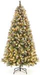 Goplus 7.5ft Pre-Lit Christmas Tree