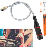 Partideal 2 PCS Magnetic Pickup Kit - Includes 1 Black Magnetic Pick Up Tools 55cm with Non-Slip Handle and 1 Telescopic Magnetic Pickup Tool 73cm,Portable Magnetic Cleaner Recycling Tool